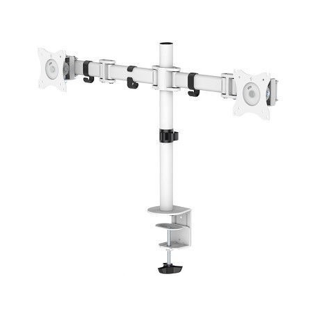 Neomounts by Newstar Select NM-D135D - Mounting kit - for 2 LCD displays (full-motion) - white - screen size: 10"-27" - clamp mountable, grommet, desk-mountable - 1