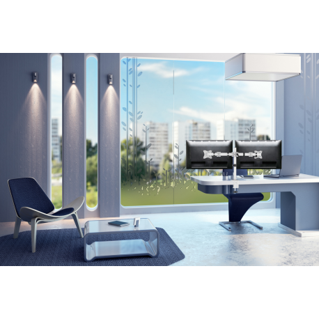 Neomounts by Newstar Select NM-D135D - Mounting kit - for 2 LCD displays (full-motion) - white - screen size: 10"-27" - clamp mountable, grommet, desk-mountable - 5