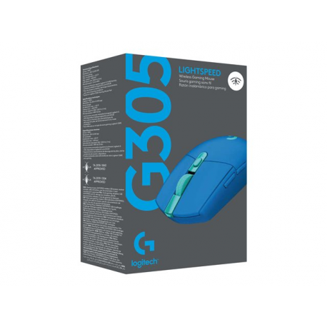 Logitech G G305 - Mouse - optical - 6 buttons - wireless - LIGHTSPEED - USB wireless receiver - blue - 12