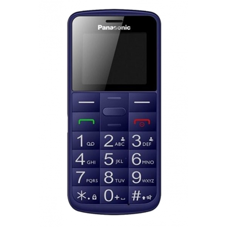 Panasonic KX-TU110 - Feature phone - dual-SIM - microSD slot - LCD display - 128 x 160 pixels - rear camera 0.08 MP - blue - 0
