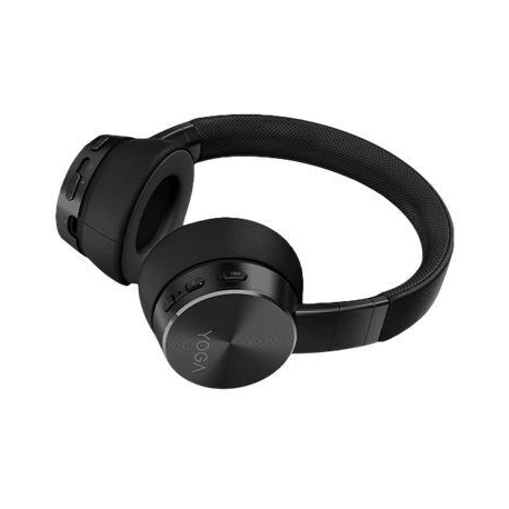 Lenovo Yoga - Headphones with mic - full size - Bluetooth - wireless - active noise cancelling - shadow black - for ThinkPad E14 Gen 4; E15 Gen 4; L13 Yoga Gen 3; P1 Gen 5; T14s Gen 3; X1 Nano Gen 2 - 3
