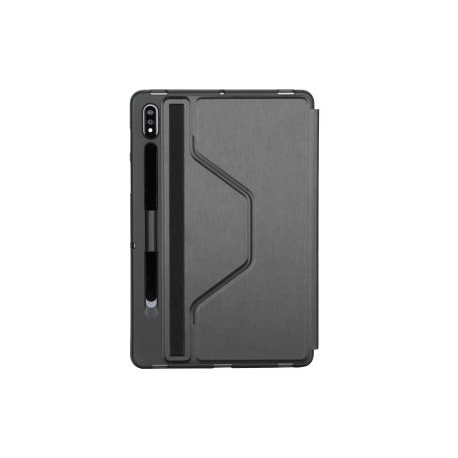 Targus Click-In - Flip cover for tablet - thermoplastic polyurethane (TPU) - black - 11" - for Samsung Galaxy Tab S7 - 2