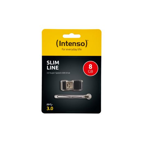 Intenso Slim Line - USB flash drive - 8 GB - USB 3.0 - black - 2