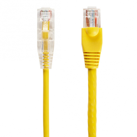 Black Box Slim-Net - Patch cable - RJ-45 (M) to RJ-45 (M) - 30.5 cm - UTP - CAT 6 - booted, molded, stranded - yellow - 1