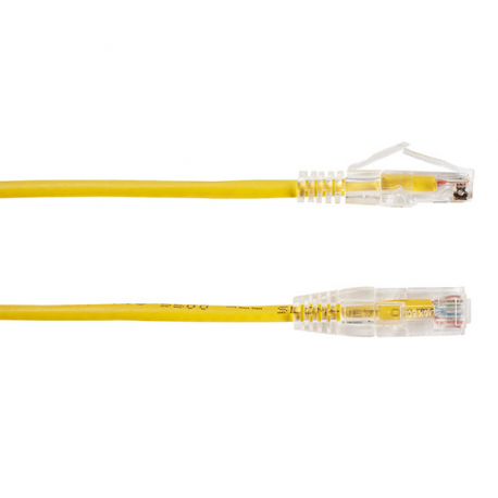Black Box Slim-Net - Patch cable - RJ-45 (M) to RJ-45 (M) - 30.5 cm - UTP - CAT 6 - booted, molded, stranded - yellow - 2