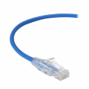 Black Box Slim-Net - Patch cable - RJ-45 (M) to RJ-45 (M) - 2.13 m - UTP - CAT 6 - booted, molded, stranded - blue