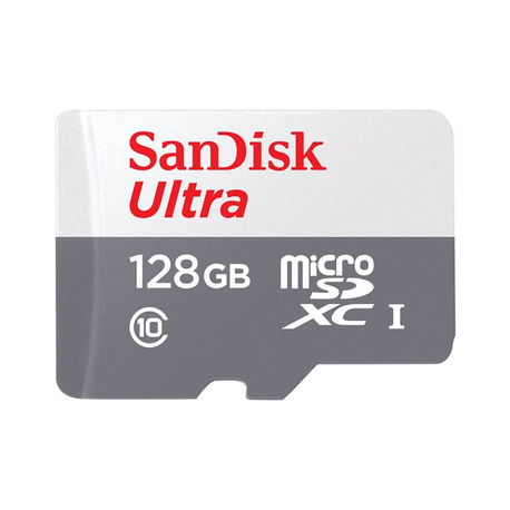 SanDisk Ultra - Flash memory card (microSDXC to SD adapter included) - 128 GB - Class 10 - microSDXC UHS-I - 0