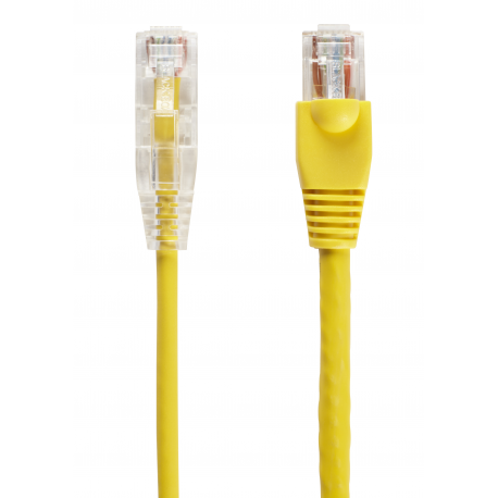 Black Box Slim-Net - Patch cable - RJ-45 (M) to RJ-45 (M) - 61 cm - UTP - CAT 6 - booted, molded, stranded - yellow - 2