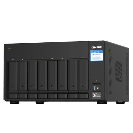QNAP TS-832PX-4G - NAS server - 8 bays - SATA 6Gb / s - RAID 0, 1, 5, 6, 10, 50, JBOD, 60 - RAM 4 GB - Gigabit Ethernet / 2.5 Gigabit Ethernet / 10 Gigabit Ethernet - iSCSI - 7