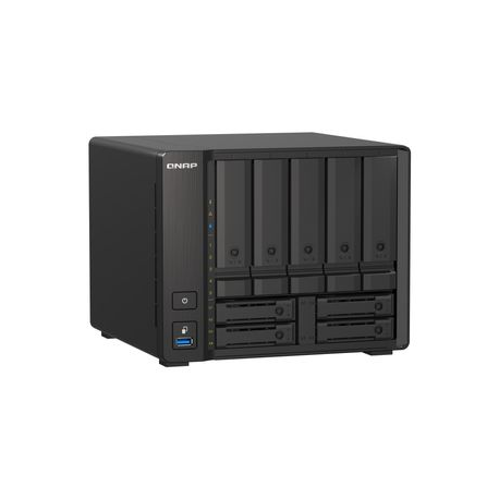 QNAP TS-H973AX-8G - NAS server - 9 bays - SATA 6Gb / s - RAID 0, 1, 5, 6, 10, 50, JBOD, 60, RAID TP - RAM 8 GB - 2.5 Gigabit Ethernet / 10 Gigabit Ethernet - iSCSI - 2