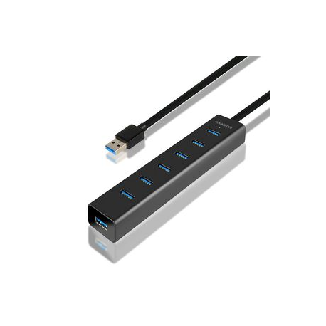 AXAGON HUE-SA7BP - Hub - 7 x SuperSpeed USB 3.0 - desktop - 0