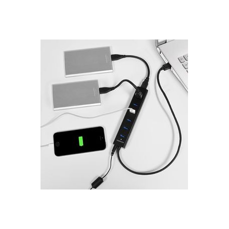 AXAGON HUE-SA7BP - Hub - 7 x SuperSpeed USB 3.0 - desktop - 3