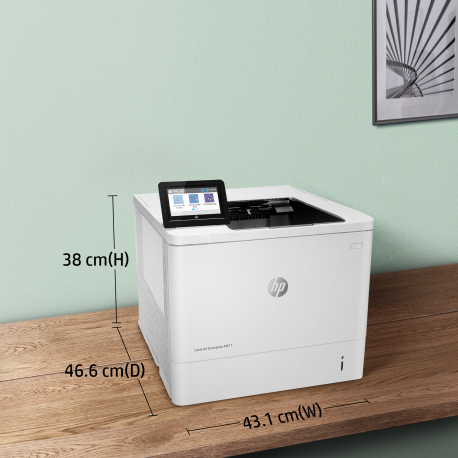HP LaserJet Enterprise M611dn - Printer - B/W - Duplex - laser - A4/Legal - 1200 x 1200 dpi - up to 61 ppm - capacity: 650 sheets - USB 2.0, Gigabit LAN, USB 2.0 host - 16