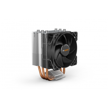 be quiet! Pure Rock Slim 2 - Processor cooler - (for: LGA1155, AM3+, LGA1150, LGA1151, AM4, LGA1200) - aluminium with aluminium/copper base - 92 mm - silver - 7