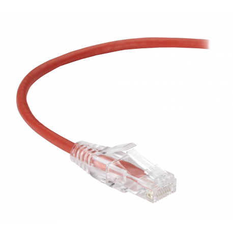 Black Box Slim-Net - Patch cable - RJ-45 (M) to RJ-45 (M) - 30 cm - UTP - CAT 6 - booted, molded, stranded - red - 5