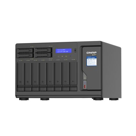 QNAP TVS-H1288X - NAS server - 12 bays - SATA 6Gb/s - RAID 0, 1, 5, 6, 10, 50, JBOD, 5 hot spare, 6 hot spare, 60, 10 hot spare, RAID TP - RAM 16 GB - Gigabit Ethernet / 2.5 Gigabit Ethernet / 10 Gigabit Ethernet - iSCSI - 2