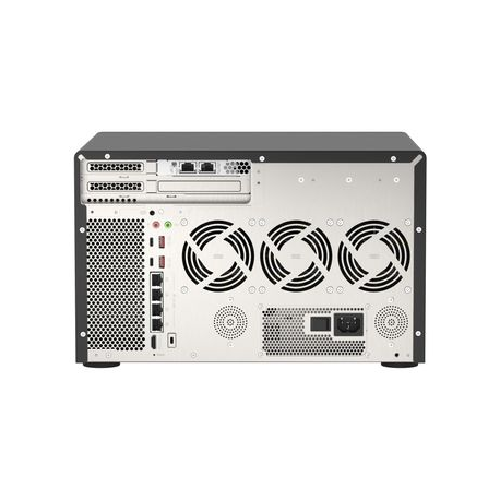 QNAP TVS-H1288X - NAS server - 12 bays - SATA 6Gb/s - RAID 0, 1, 5, 6, 10, 50, JBOD, 5 hot spare, 6 hot spare, 60, 10 hot spare, RAID TP - RAM 16 GB - Gigabit Ethernet / 2.5 Gigabit Ethernet / 10 Gigabit Ethernet - iSCSI - 5