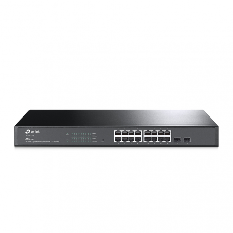 TP-Link JetStream TL-SG2218 - V1 - switch - smart - 16 x 10/100/1000 + 2 x SFP - rack-mountable - 0