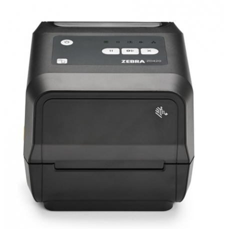 Zebra ZD421t - Label printer - thermal transfer - Roll (11.2 cm) - 203 dpi - up to 152 mm/sec - USB 2.0, LAN, USB host, NFC, Bluetooth 5.0 LE - grey - 1