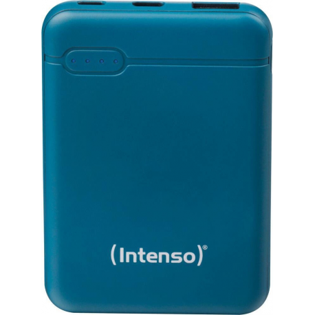 Intenso Powerbank XS5000 - Power bank - 5000 mAh - 2.1 A - 2 output connectors (USB, USB-C) - on cable: USB-C - petrol - 0