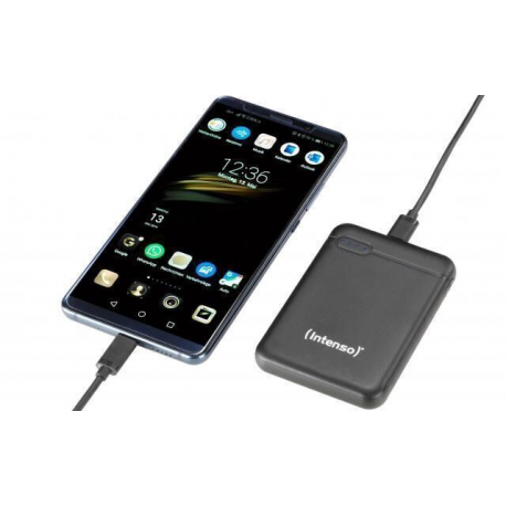 Intenso Powerbank XS5000 - Power bank - 5000 mAh - 2.1 A - 2 output connectors (USB, USB-C) - on cable: USB-C - petrol - 1