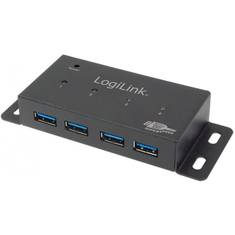 LogiLink USB 3.0 Hub 4-Port - Hub - 4 x SuperSpeed USB 3.0 - desktop - 0