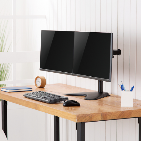 LogiLink - Stand for 2 LCD displays (adjustable arm) - black - screen size: 17"-32" - desktop - 1