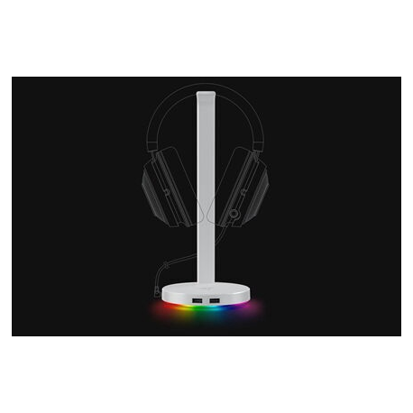 Razer Base Station V2 Chroma - Stand for headphones, headset - mercury white - 1