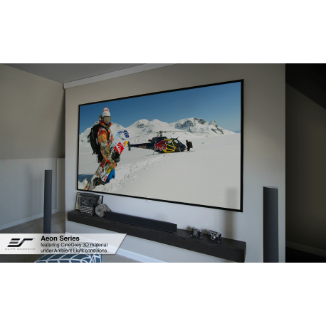 Elite Screens Aeon Series AR100WH2 - Projection screen - wall mountable - 100" (254 cm) - 16:9 - CineWhite - black - 6