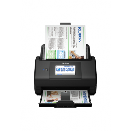 Epson WorkForce ES-580W - Document scanner - Contact Image Sensor (CIS) - Duplex - 215.9 x 6096 mm - 600 dpi x 600 dpi - up to 35 ppm (mono)  /  up to 35 ppm (colour) - ADF (100 sheets) - up to 4000 scans per day - USB 3.0, Wi-Fi(ac) - 0