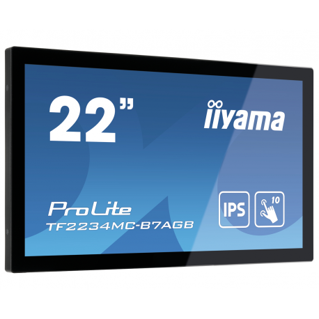 iiyama ProLite TF2234MC-B7AGB - LED monitor - 22" (21.5" viewable) - open frame - touchscreen - 1920 x 1080 Full HD (1080p) @ 60 Hz - IPS - 350 cd/m² - 1000:1 - 8 ms - HDMI, VGA, DisplayPort - black - 7