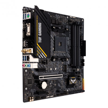 ASUS TUF GAMING A520M-PLUS WIFI - Motherboard - micro ATX - Socket AM4 - AMD A520 - USB 3.2 Gen 1 - Bluetooth, Gigabit LAN, Wi-Fi - onboard graphics (CPU required) - HD Audio (8-channel) - 4