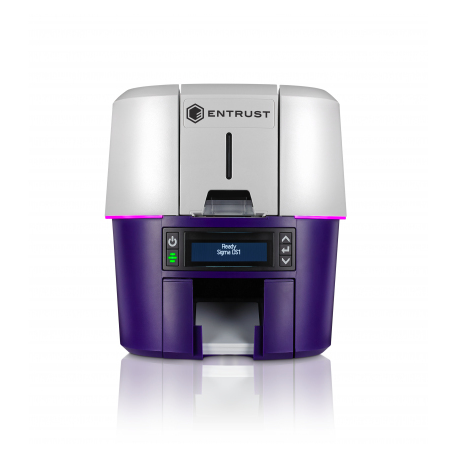 Entrust Sigma DS2 - Plastic card printer - colour - dye sublimation - CR-80 Card (85.6 x 54 mm) - 300 x 1200 dpi up to 225 cards / hour (colour) - capacity: 125 cards - USB, LAN - 1