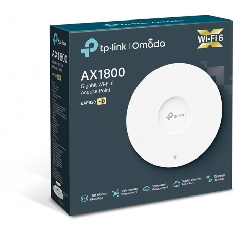 TP-Link EAP620 HD - Radio access point - Wi-Fi 6 - 2.4 GHz, 5 GHz - wall / ceiling mountable - 4