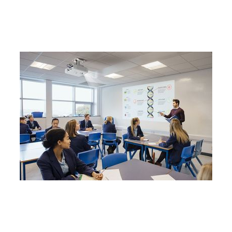 Epson EB-L200F - 3LCD projector - 4500 lumens (white) - 4500 lumens (colour) - Full HD (1920 x 1080) - 16:9 - 1080p - 802.11a / b / g / n wireless  /  LAN  /  Miracast Wi-Fi Display - white - 11