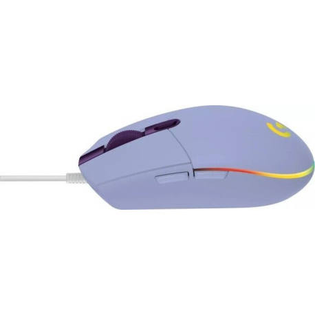 Logitech Gaming Mouse G203 LIGHTSYNC - Mouse - optical - 6 buttons - wired - USB - lilac - 1