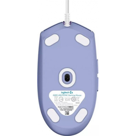 Logitech Gaming Mouse G203 LIGHTSYNC - Mouse - optical - 6 buttons - wired - USB - lilac - 3