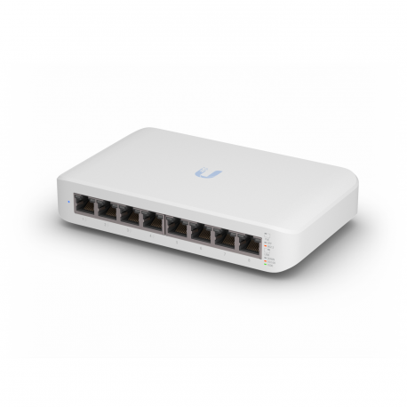 Ubiquiti UniFi Switch Lite USW-Lite-8-POE - Switch - Managed - 8 x 10 / 100 / 1000 (4 PoE+) - desktop, wall-mountable - PoE+ (52 W) - 2