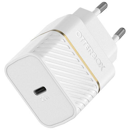 OtterBox - Power adapter - 20 Watt (USB-C) - white - Europe (excluding United Kingdom, Ireland, Malta, Cyprus) - 0