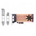 QNAP QM2-2P2G2T - Storage controller - M.2 - M.2 NVMe Card / PCIe 3.0 (NVMe) low profile - PCIe 3.0 x4, 2.5 Gigabit Ethernet - for QNAP QVP-63, TS-453, 473, 673, 832, 873, TVS-672, 872; VioStor QVP-85