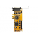 StarTech.com 8-Port PCI Express RS232 Serial Adapter Card, PCIe RS232 Serial Card, 16C1050 UART, Low Profile Serial DB9 Controller/Expansion Card, 15kV ESD Protection, Windows/Linux - Full Profile Bracket Incl (PEX8S1050LP) - Serial adapter - PCIe low profile - RS-232 x 8 - yellow - TAA Compliant