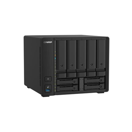 QNAP TS-932PX - NAS server - 9 bays - SATA 6Gb/s - RAID 0, 1, 5, 6, 10, 50, JBOD, 5 hot spare, 6 hot spare, 60, 50 hot spare, 10 hot spare, 1 hot spare, 60 hot spare - RAM 4 GB - Gigabit Ethernet / 2.5 Gigabit Ethernet / 10 Gigabit Ethernet - iSCSI - 3