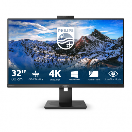 Philips P-line 329P1H - LED monitor - 32" (31.5" viewable) - 3840 x 2160 4K @ 60 Hz - IPS - 350 cd/m² - 1000:1 - 4 ms - 2xHDMI, DisplayPort, USB-C - speakers - black texture - 13