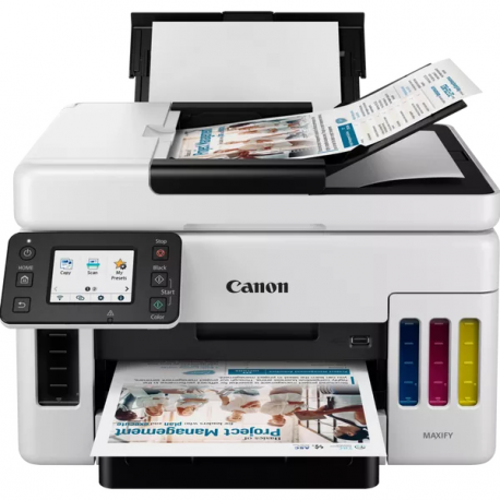 Canon MAXIFY GX6050 - Multifunction printer - colour - ink-jet - refillable - Legal (216 x 356 mm)/A4 (210 x 297 mm) (original) - A4/Legal (media) - up to 24 ipm (printing) - 350 sheets - USB 2.0, LAN, Wi-Fi(n), USB host - 4