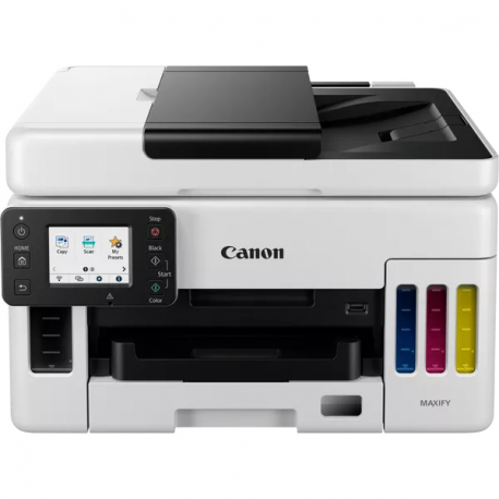 Canon MAXIFY GX6050 - Multifunction printer - colour - ink-jet - refillable - Legal (216 x 356 mm)/A4 (210 x 297 mm) (original) - A4/Legal (media) - up to 24 ipm (printing) - 350 sheets - USB 2.0, LAN, Wi-Fi(n), USB host - 5