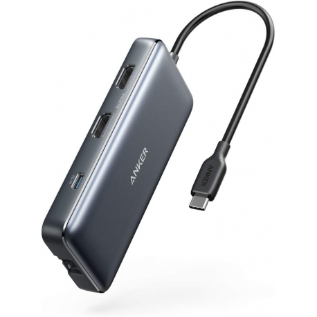 Anker PowerExpand 8-in-1 USB-C PD Media Hub - Docking station - USB-C - 2 x HDMI - GigE - 1