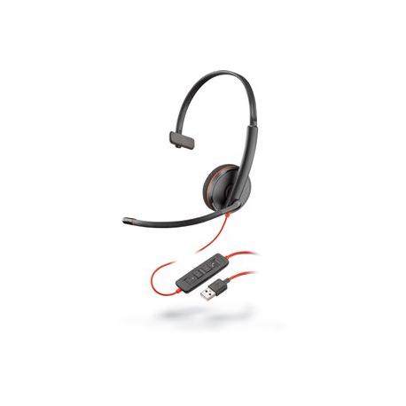 Poly Blackwire C3215 - 3200 Series - headset - on-ear - wired - USB, 3.5 mm jack - 0