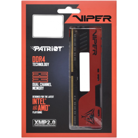 Viper Elite II - DDR4 - module - 16 GB - DIMM 288-pin - 3200 MHz / PC4-25600 - CL18 - 1.35 V - unbuffered - non-ECC - black, red - 18