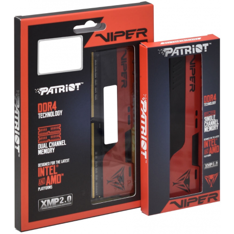 Viper Elite II - DDR4 - module - 16 GB - DIMM 288-pin - 3200 MHz / PC4-25600 - CL18 - 1.35 V - unbuffered - non-ECC - black, red - 21