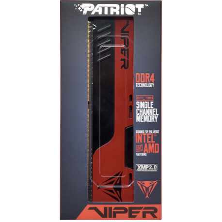 Viper Elite II - DDR4 - module - 16 GB - DIMM 288-pin - 3200 MHz / PC4-25600 - CL18 - 1.35 V - unbuffered - non-ECC - black, red - 23